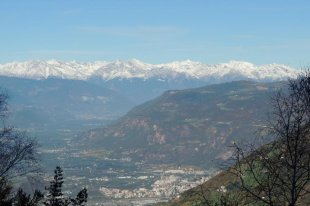 dal punto di riposo LANER vista su Bolzano